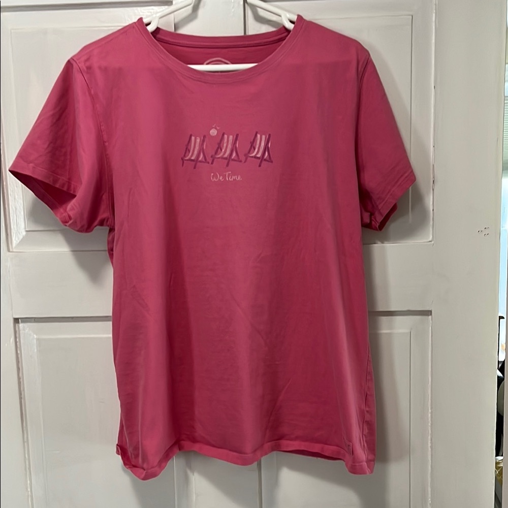 Life is Good Pink Graphic T-Shirt